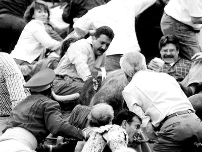 Desconcierto y panico entre el publico