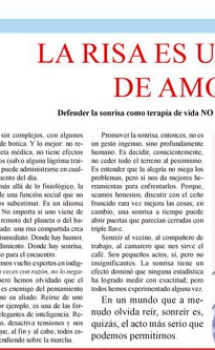 La risa es un acto de amor que compartir