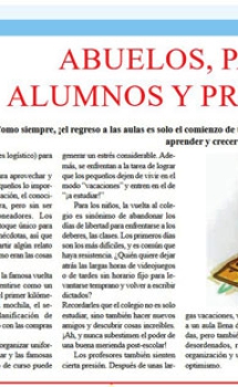 Comienzan las clases – A toda Costa (Periódico)