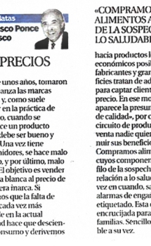 Precios, calidad y cantidad – El Abrelatas (Prensa)