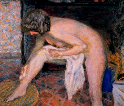 Mujer en el baÃ±o. Cuadro de Pierre Bonnard 