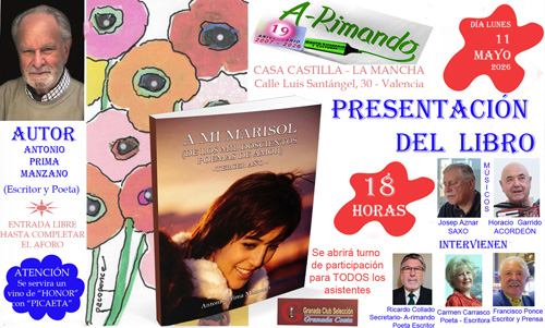 Cartel libro Antonio Prima