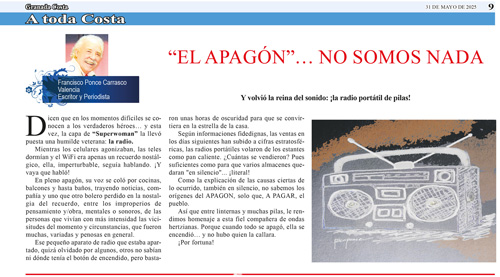 “El Apagón” … A-Toda Costa (Periódico)