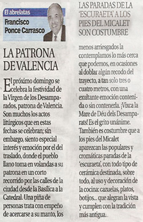 Virgen de los Desamparado 